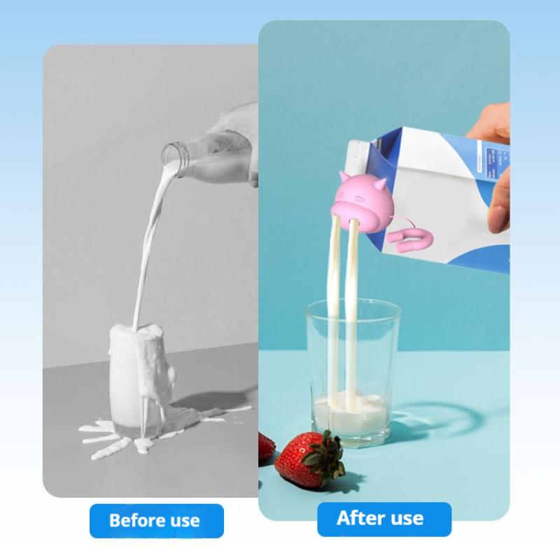 Funny Pouring Milk Bottle Cap Milk Carton Cap Milk Diverter Pour Spout Covers For Milk Bottles Pour Spout Covers For Household