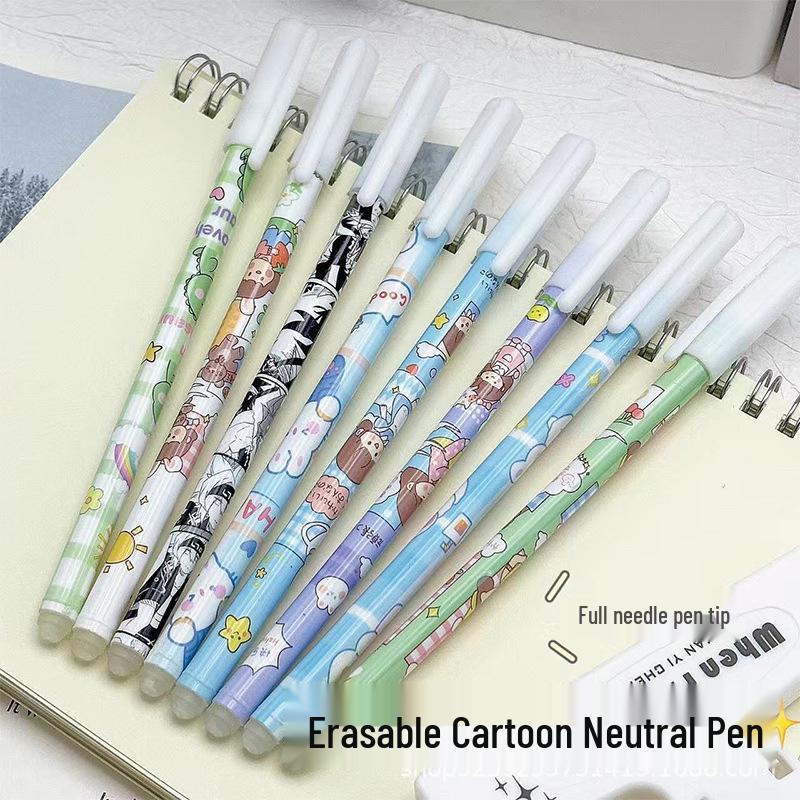 High-Value Cartoon 0.5 Needle Erasable Gel Pen for Students