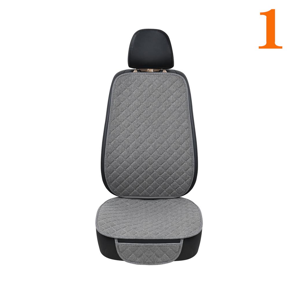 Universal Car Seat Cover Protector Linen Front Back Flax Summer Cushion Pad Mat Auto Sedan Suv Pick-up Car Interior Accessories