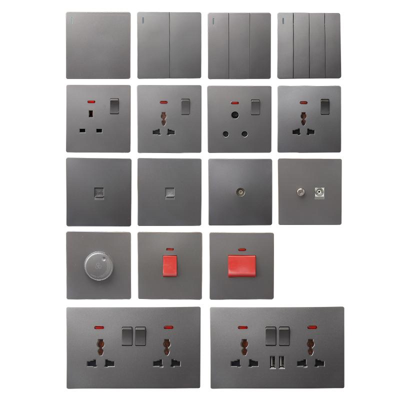 FALIANG 13A 2 Outlets AC 250V PC Material Multi Socket British Standard Modern White Color Luxury Multi-function Sockets