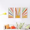 3 Bucăți Artă de Perete Boho din Lemn Decor Plante Minimaliste Geometrice Sculpturi de Perete Abstracte Decorațiuni Suspendate pentru Casă Sufragerie Dormitor Bucătărie
