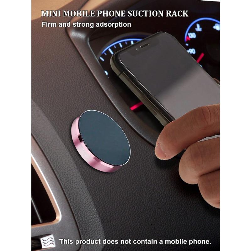 1pc Mini Multifunctional Magnetic Car Phone Holder For Navigation, Available In Rose Gold/Silver/Gold/Black