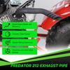 212Cc Exhaust Pipe Kit Compatible With Predator 212 196Cc 224Cc Coleman Mini Bike CT200U CT200U-EX BT200X KT196 Go Kart Baja Warrior GX160 GX200 OHV