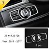 BBJS7 Accessories for BMW X3 X4 F25 F26 Car Inner Gearshift Air Conditioning CD Panel Door Armrest Cover Trim Decorative Car Stickers