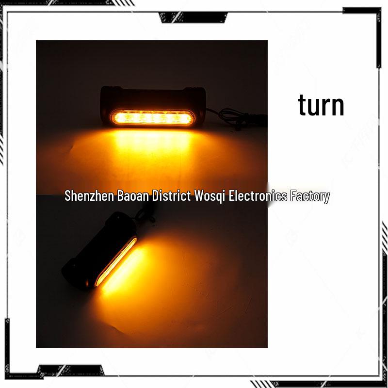 Światła LED na gmole motocykla Harley: Białe światło do jazdy dziennej i żółty kierunkowskaz, aluminiowy uchwyt rurowy na pręty 1,3".