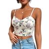 European and American women's clothing explosive spring and summer floral sexy exposed umbilical sling vest with women's outer top