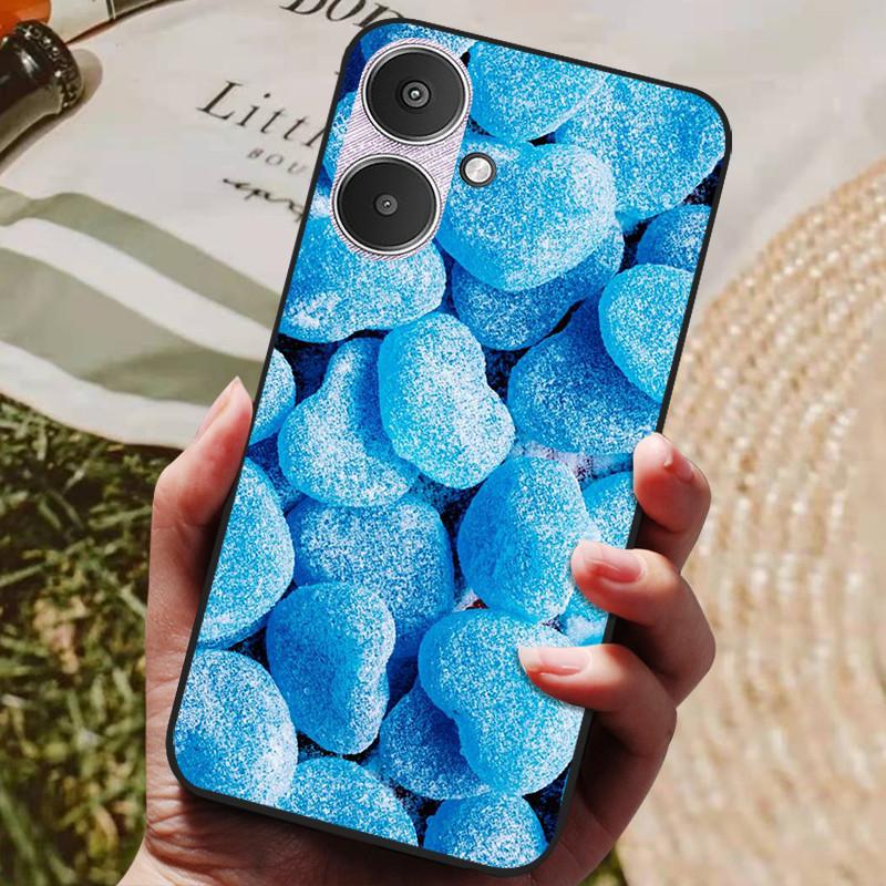 For Xiaomi Redmi 13C 5G Case Redmi13C Cool Painted Silicone TPU Soft Cover for Xiaomi Redmi 13C 5G Cases Black Protective Shells
