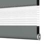 Zebra Double Roller Blind Dark Grey 110x100 cm Fabric Width 105.9 cm Polyester