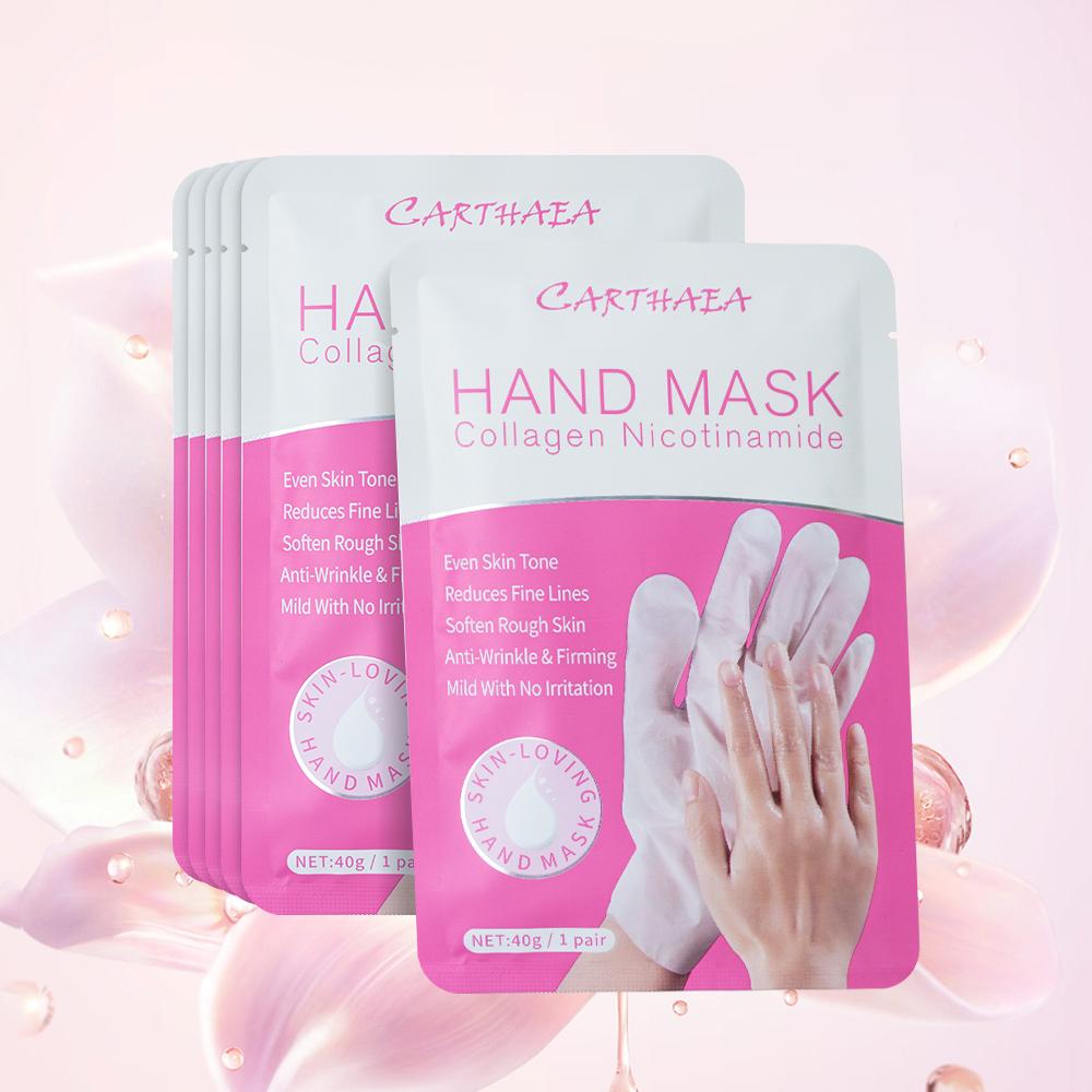 Custom Formula Nicotinamide Hand Mask Gloves Cruelty Free Natural Extract Milk Private Label Skin Care Hand Mask