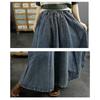 DIMANAF 2026 Plus Size Spring Denim Skirts Women Clothing Floral Fashion A-Line Jeans Skirt High Waist