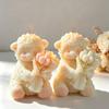 Flexible Sheep Craft Form for Candle Making, Featuring a Flower-Carrying Animal with Clear Wool and Flower Texture for Decorative Casting Projects