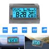 Solar Car Digital Clock Thermometer Waterproof LCD Dashboard Temperature Display