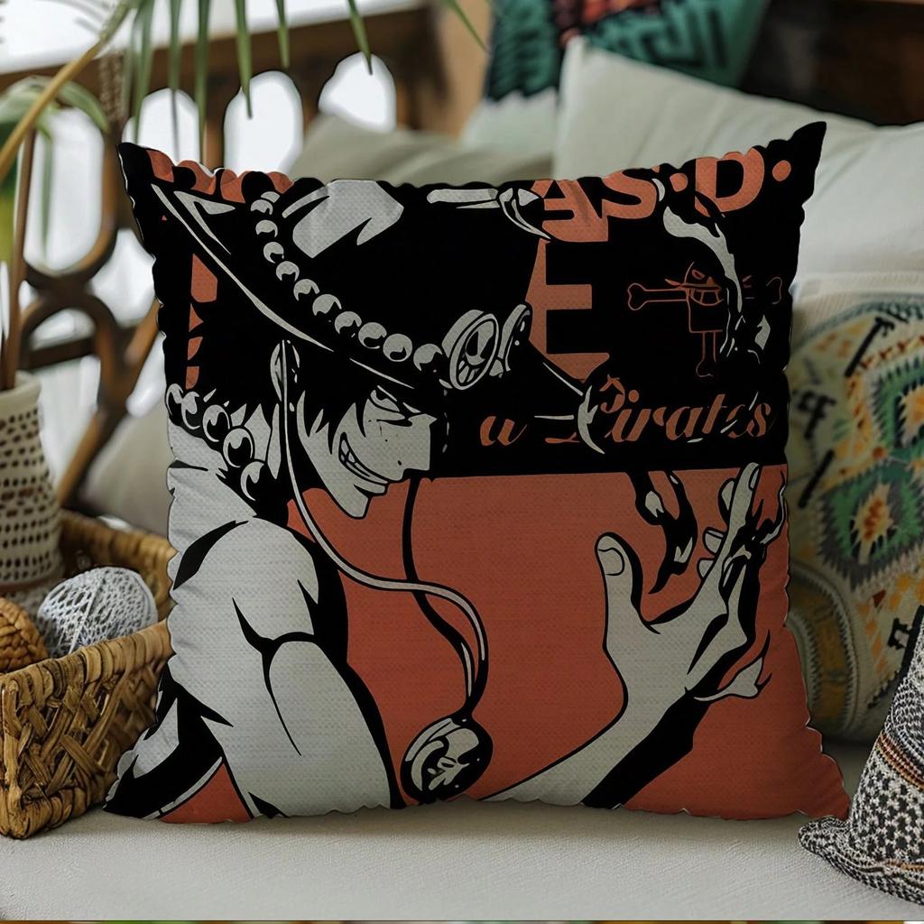 Federa Cuscino Monkey D Luffy One Piece Esclusiva per Fan Anime Edizione Limitata Decorazione a Tema Tesoro per Camera da Letto Stanza del Dormitorio