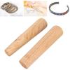 2pcs Round Oval Shape Wooden Bracelet Making Stick Bangle Mandrel Wire Wrapping Tool Jewelry Making Tool