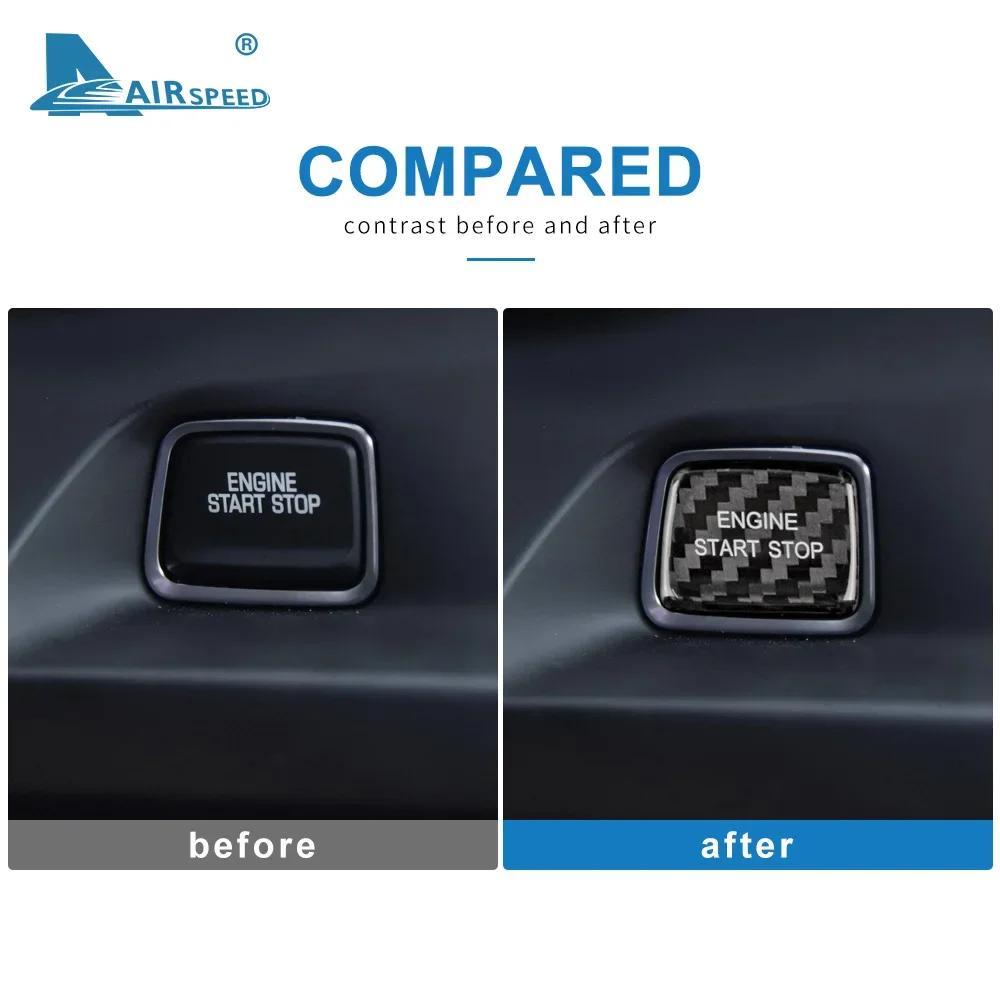 Dry Carbon Fiber Ignition Switch Button Cover for Chevrolet Corvette 2014-2019 Camaro 2016-2020 Engine Start Stop Sticker Interior Trim