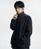 Moovn High-Neck Nylon Windbreaker Jacket Black