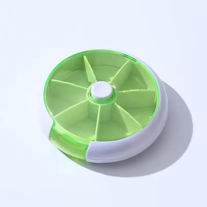 1pc Portable Pill Box Weekly Rotating Split Fruit Points Drug Carry With You Mini Medicine Boxs Medicine Travel Pillbox