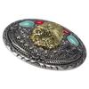 Yonbaody Belt Buckle Aboriginal Tribe Leader Portrait Indians Pattern Gem -Kit Waist Diy Accessories