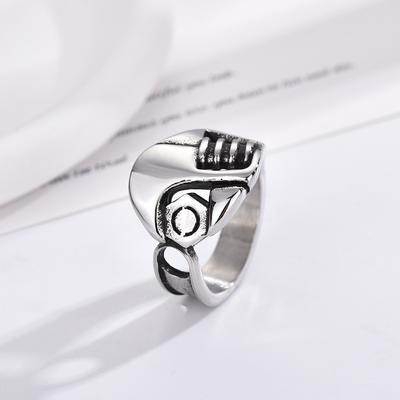 S925 Silver Ring, Retro Men's Ring, Trendy Men's Domineering German Tool Wrench Style Ring