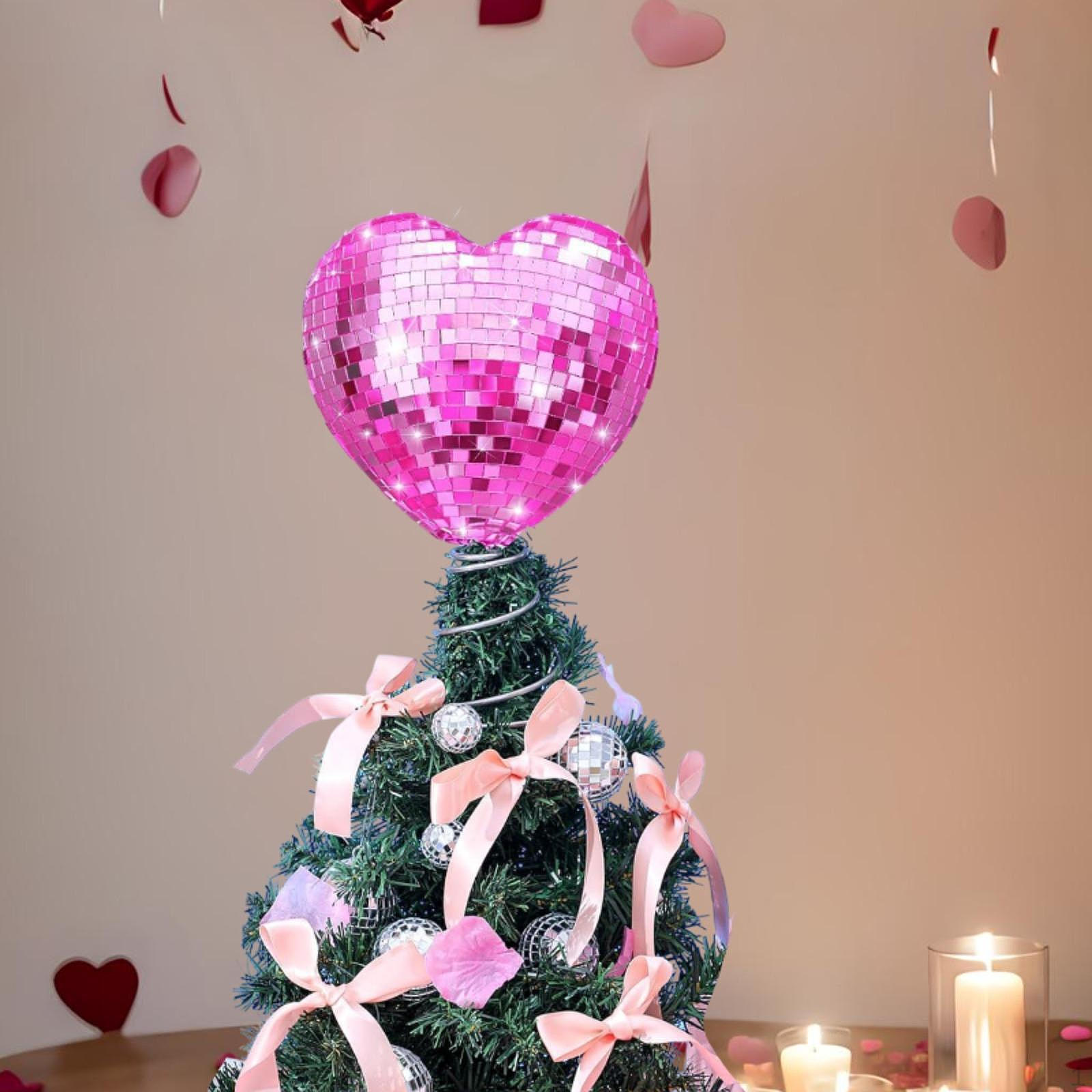 

День святого Валентина Сердце Верхушка для дерева Дисплей Креативный Декор Верхушки Дерева Украшение для Праздников Помолвка розы красного