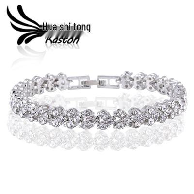 Ka Shi Tong Luxury Roman Crystal Bracelet - Elegant Jewelry for Brides & Bridesmaids, Perfect Christmas Gift