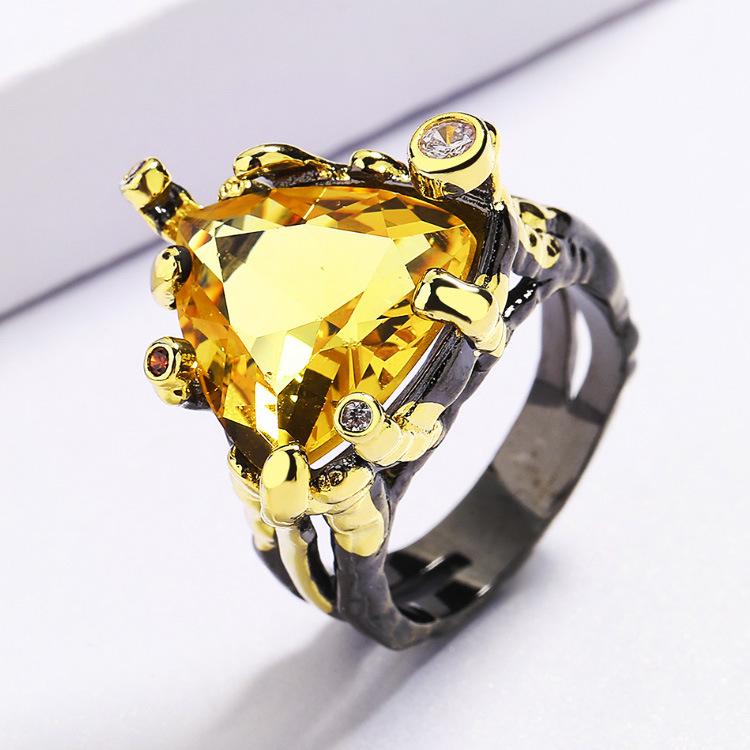2026 Irregular Black Gold Ring Necklace Stud Earrings Jewelry Three-piece Party Jewelry