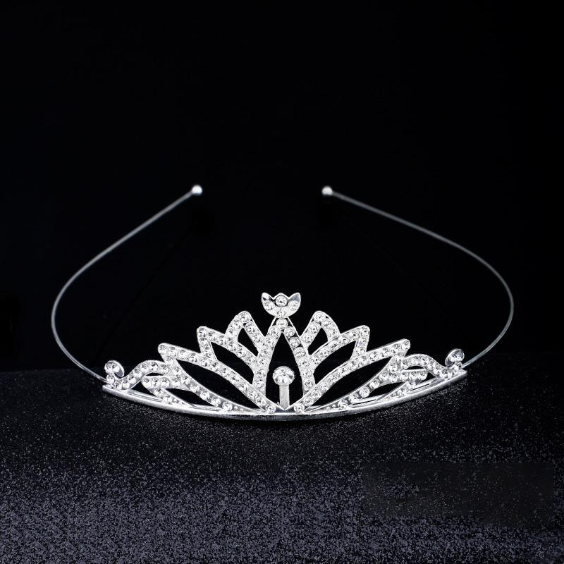 1PC Crystal Exquisite Rhinestone Children Girls Jewelry Gifts Hair Accessories Wedding Tiaras Queen Princess Crown Women Headband