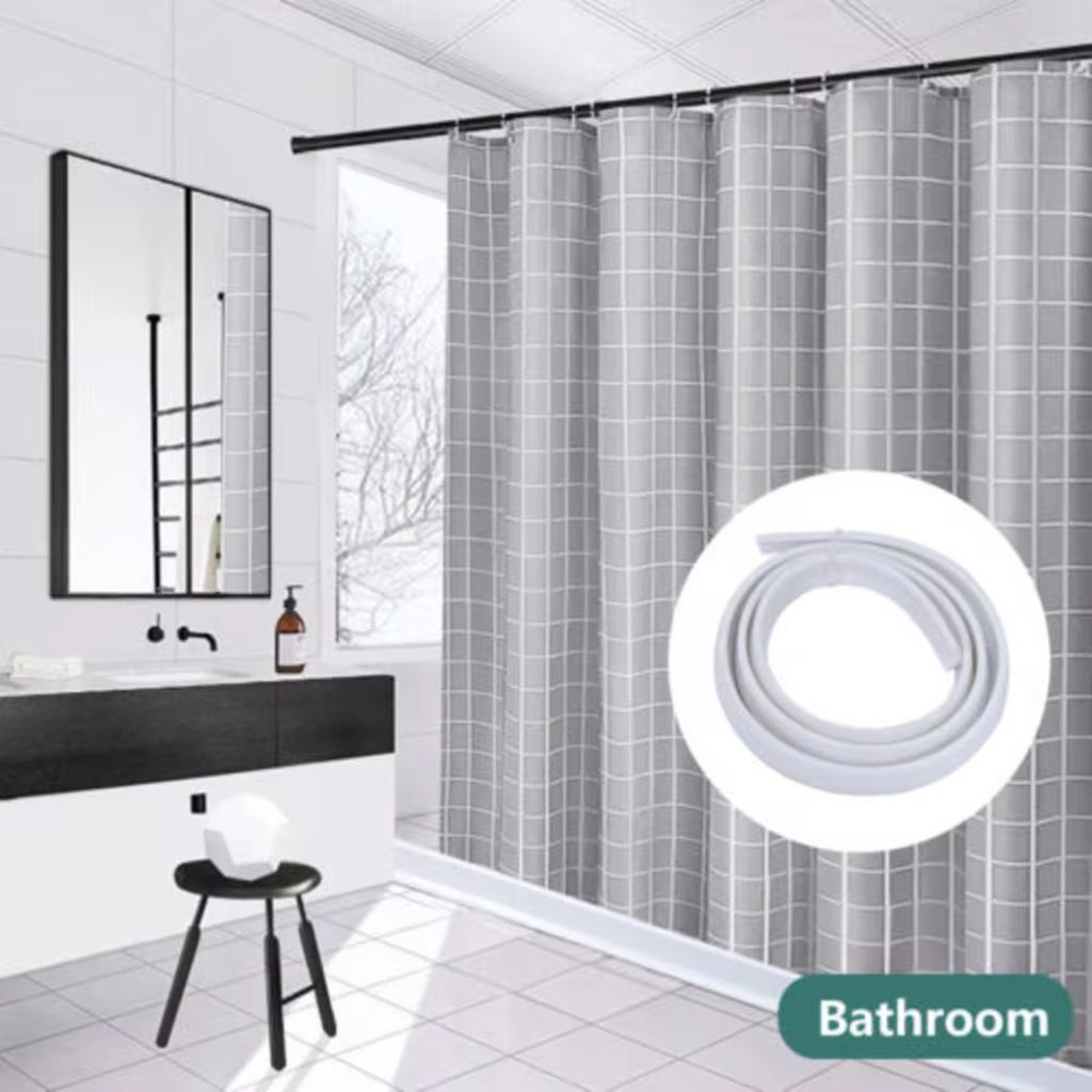 Duschbarriär Vattenhållande List Stoppare Tröskel Vattenavvisare Hopfällbar Duschtröskel 2m Diskbänk Hushållsregler Vattentät