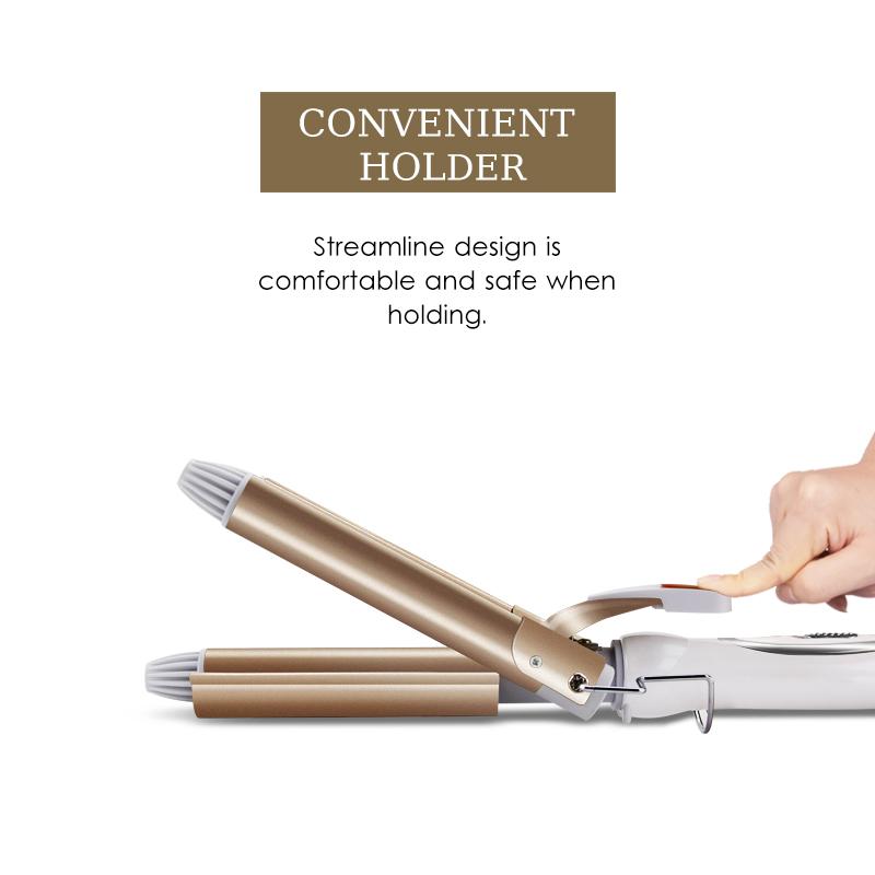 Unelte profesionale pentru păr ondulat, ceramică, cu trei butoaie, pentru coafarea părului, instrumente de coafat