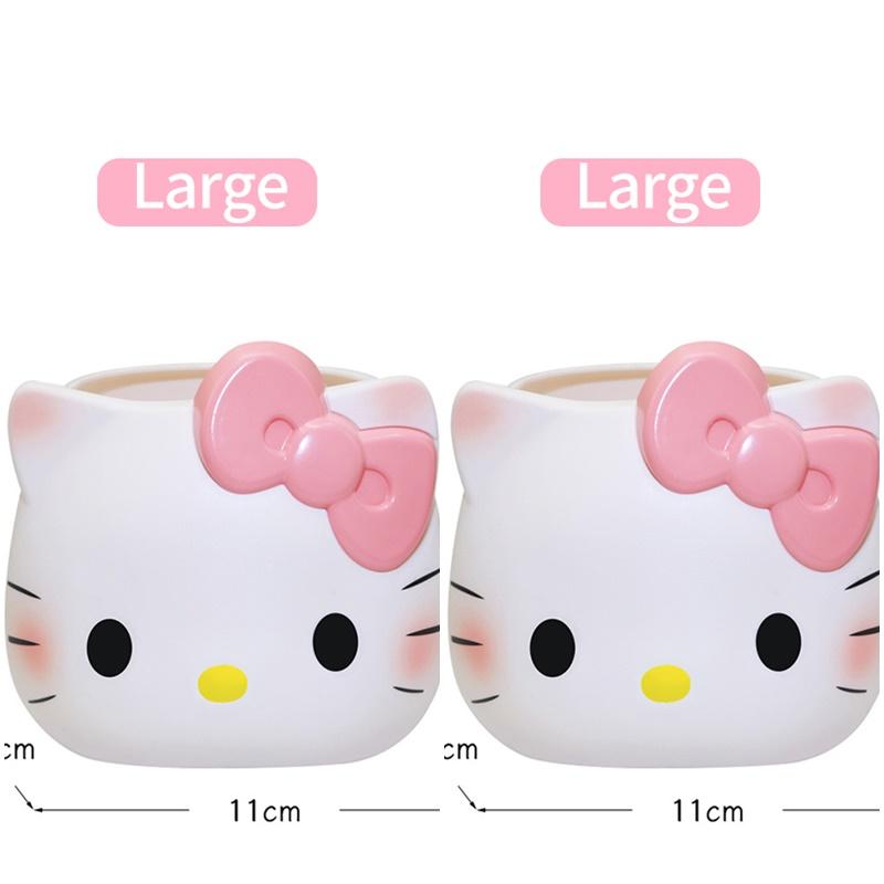 Hello Kitty Pen Holder Cute KT Pen Case Stationery Cartoon Storage Organizer Desktop Pencil Rack Cosmetic Brush Container Gifts