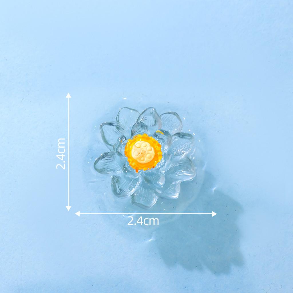 Vibrant Glowing Lotus Decorative Resin Plants For Diy Aquarium Decorations