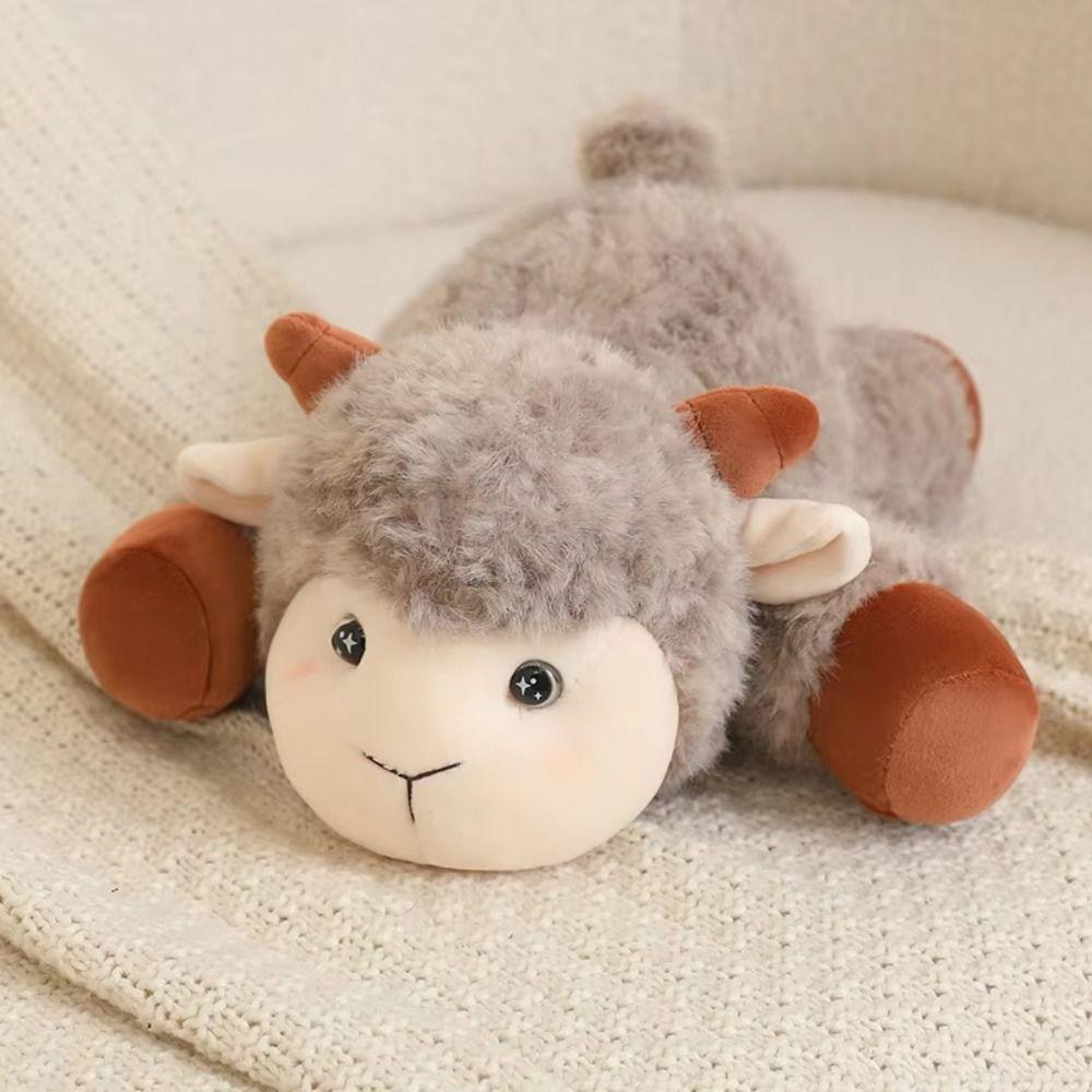 Plush White Sheep Stuffed Doll Simulation Sheep Plush Toy Simulation Sheep Plush Doll Kids Gifts