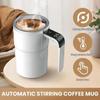 Magnetic Stirring Coffee Mug Electric Rechargeable Self Stirring Cup with LCD Thermometer for Milk Cocoa Office Kitchen Travel