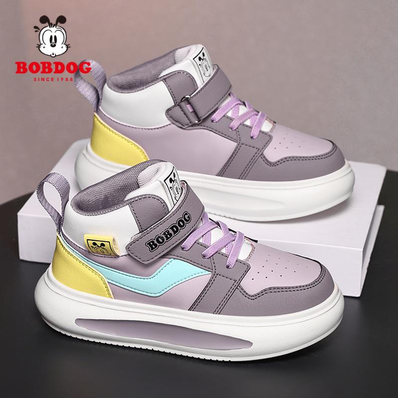 Scarpe da Skate High-Top in Pelle Babu Dou per Bambini - Collezione Autunno/Inverno 2025 per Ragazzi e Ragazze