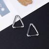 1Pairs Stainless Steel Women Men Ear Stud Triangle Heart Star Circle Hoop Earring Unisex Piercing Jewelry