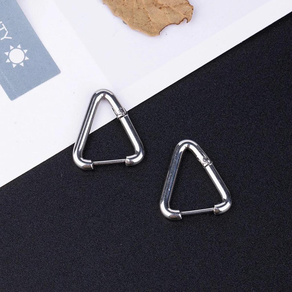 1Pairs Stainless Steel Women Men Ear Stud Triangle Heart Star Circle Hoop Earring Unisex Piercing Jewelry