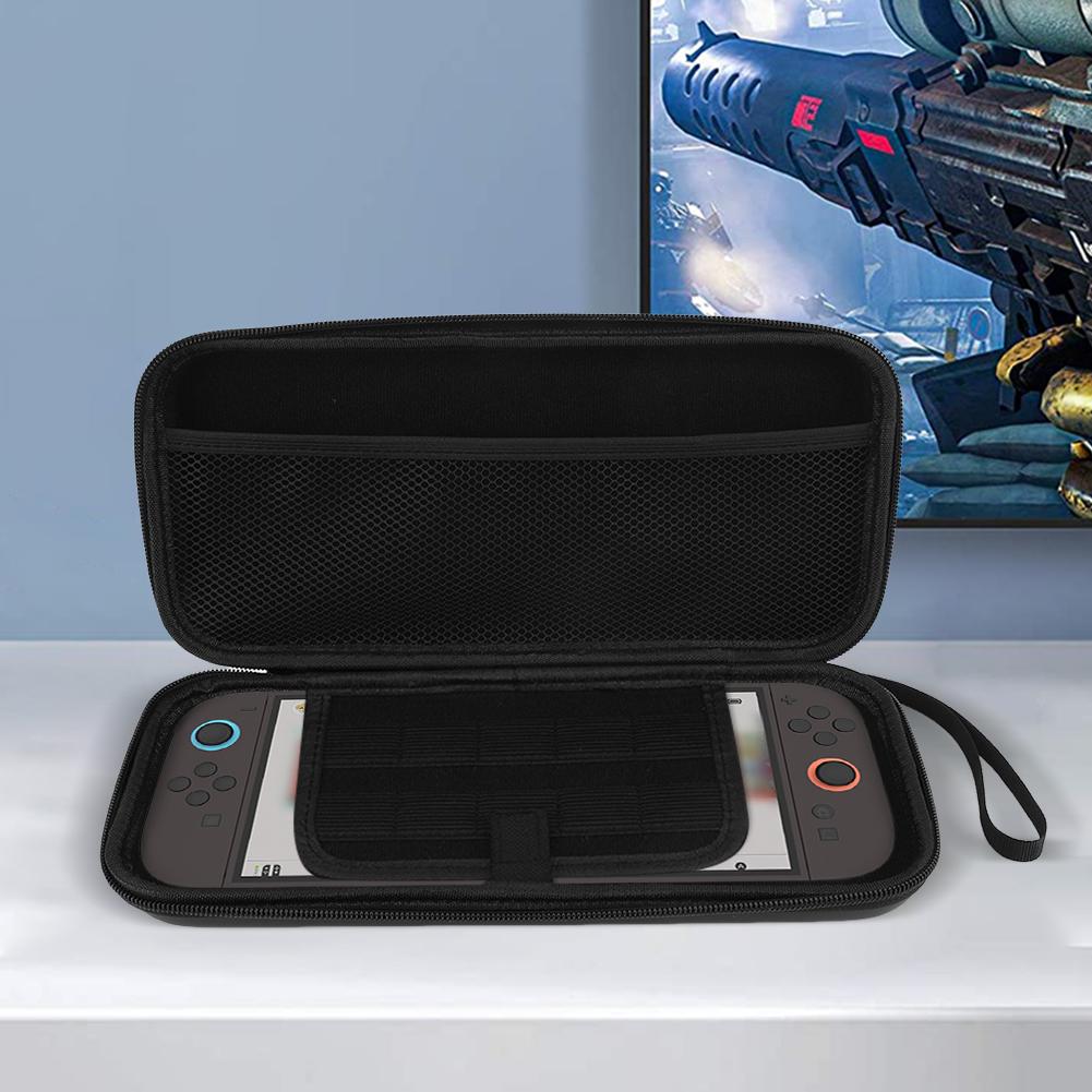 PU Carrying Case for Switch 2 Portable Storage Bag Anti-scratch Protective Travel Bag with 10 Game Cards Holder Zipper Handbag