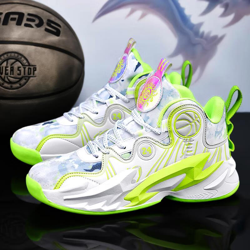 Children's sports shoes men's shoes autumn and winter 2025 new soft-soled running basketball shoes medium and large children's boys trendy shoes