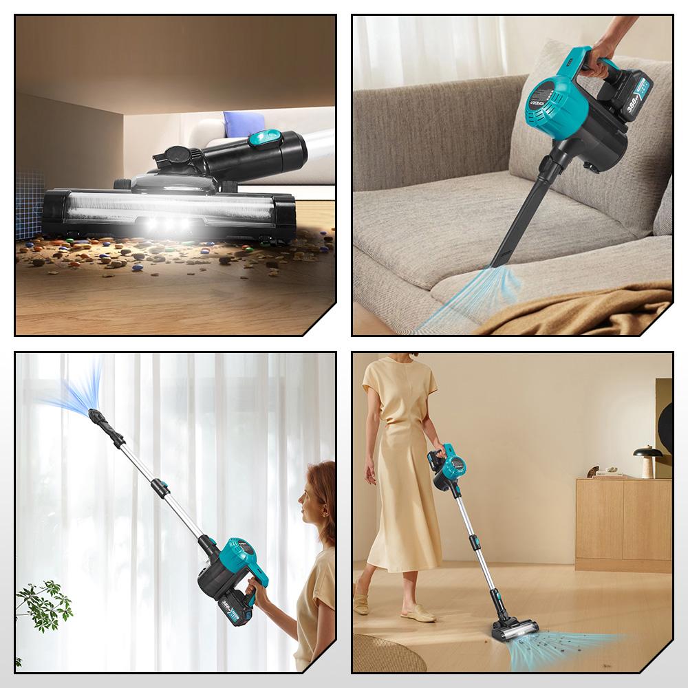 Yofidra 1800W Bürstenloser Staubsauger 30KPa 1,5L Tragbar Leistungsstarke Saugkraft Haushaltsreinigungswerkzeuge Für Makita 18V Akku Pin