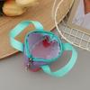 New Mini Coin Purse Canvas with Wristband Earphone Case Dopaamine Pink Cable Protective Cover