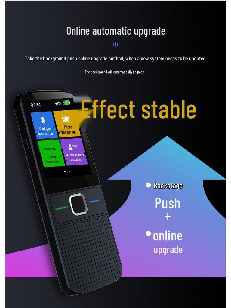 T10 Smart Translator: Supports Offline Translation In 14 Countries, 138 Languages, with WIFI, Photo, and Voice Recording Features.