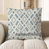 Home Decor Geometric Blue Pattern Throw Pillow Cover Pattern Cushion Cover Suitable for Sofa Bedroom Car Pillow Cover