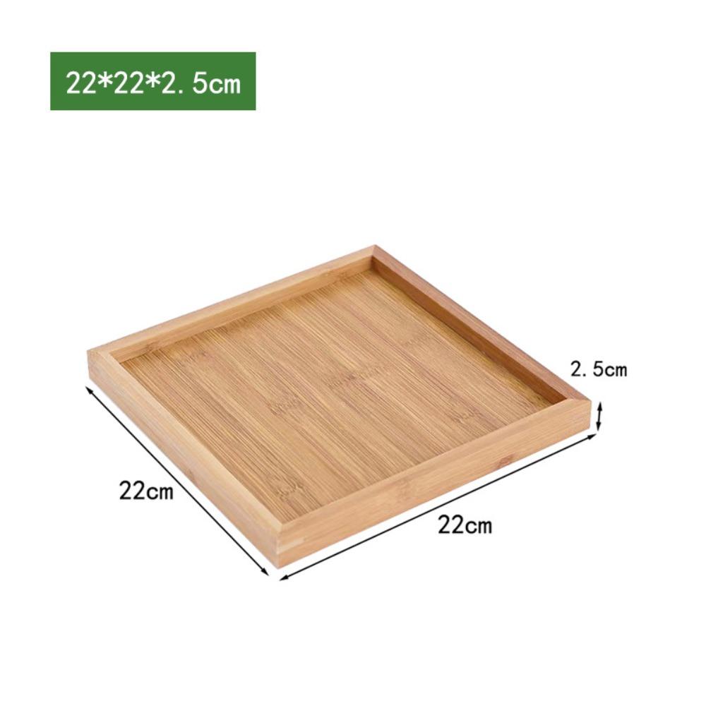 Household Storage Tray Bamboo Water Cup Plate Retro Tea Tray Dried Fruit
