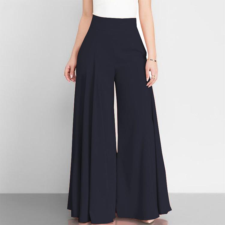Spring Women's Solid Color High Waist Wide Leg Pants Thin Casual Pants