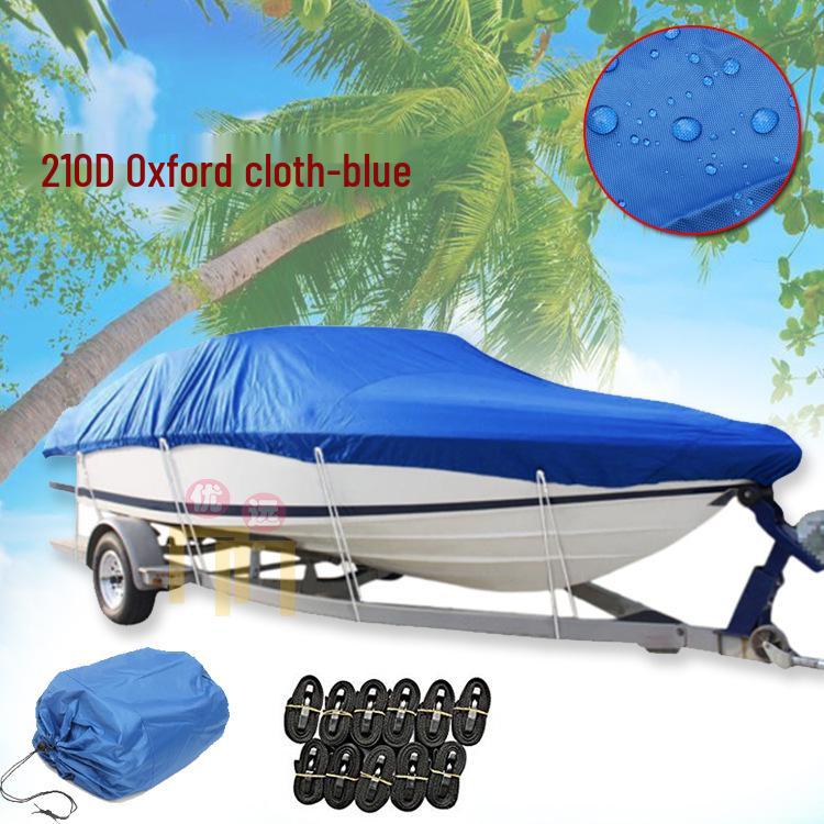 Blue V-Shaped Outdoor Yacht Cover - 210D Oxford Cloth, Waterproof, Sunproof, UV Protection