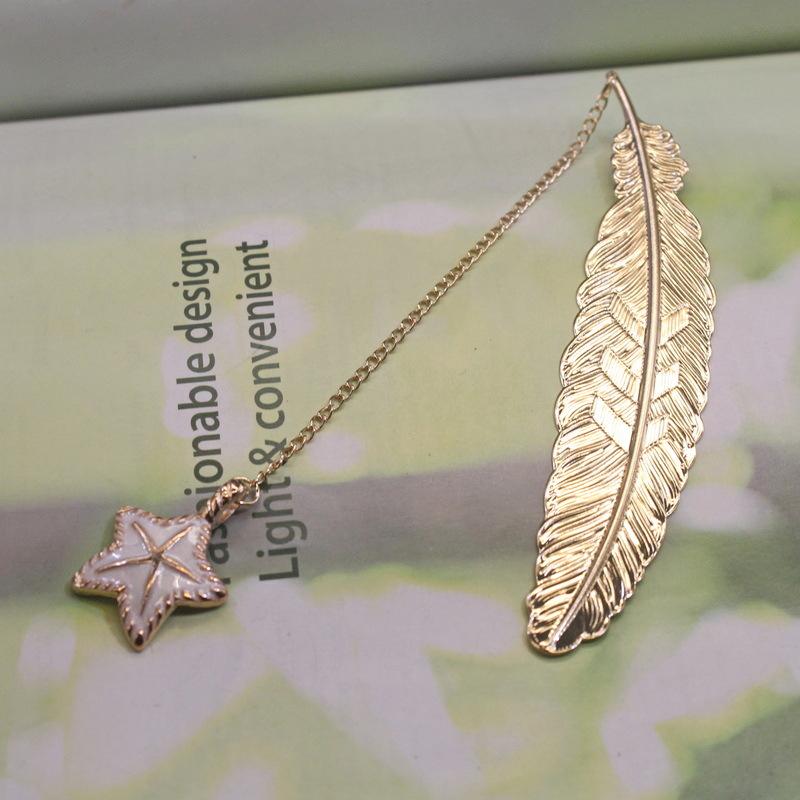 

Metal Feather Bookmarks - Creative Leaf Vein Design, Perfect Graduation Gifts for Classmates, Brass 2026