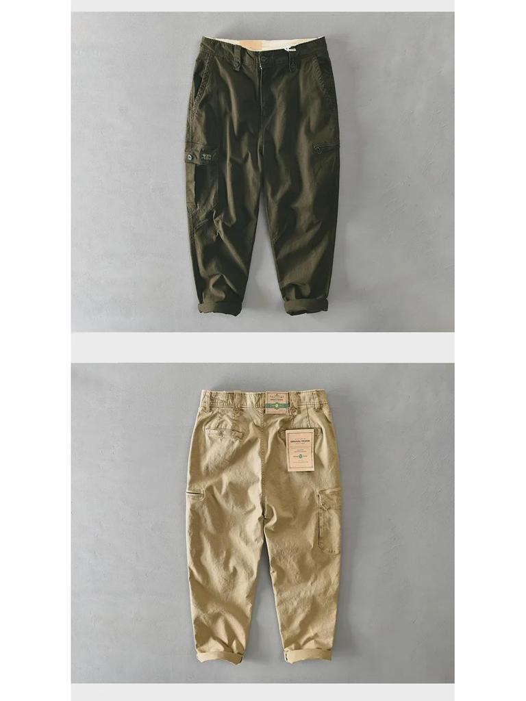 Z314 Men's Cotton Multi-Pocket Casual Overalls for Autumn and Winter