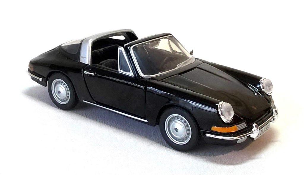 Burago Mini Car Porsche 911 Targa Convertible TARGA SPIDER 1967 1/32 (Black) [Item]