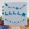 Exquisite Christmas Spraying Drawing Template Portable Washable 3-ring Loose-leaf Stencils Reusable Anti-break for Kids