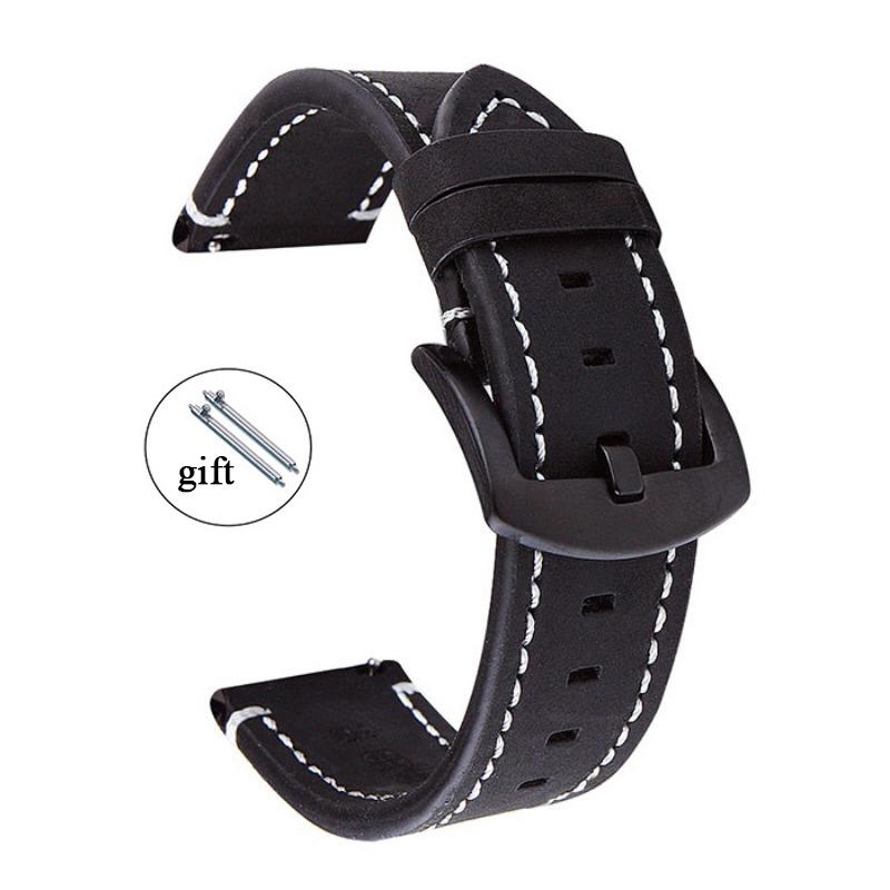 Watchband Geniune High-end Retro Calf Leather Watchbands 18/19mm 20mm 21mm 22mm 24mm Watch Strap For Samsung Watch Strap For Huawei Watch